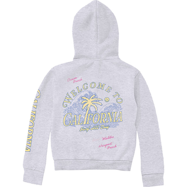 Kids Surf All Day Hoodie, H Grey