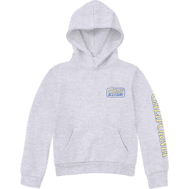 Kids Surf All Day Hoodie, H Grey