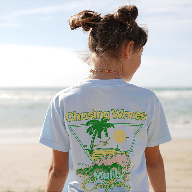 Kids Chasing Waves T-Shirt, Blue - T-Shirts - 3