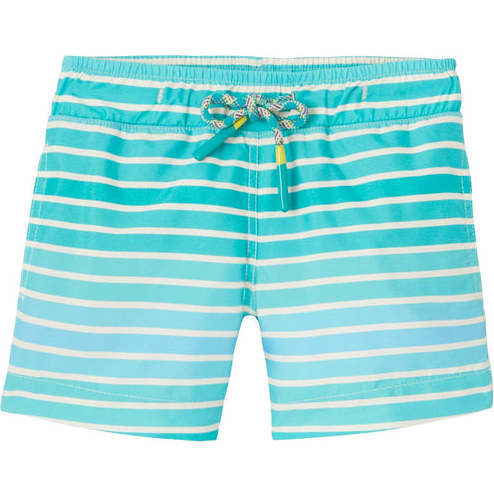 Boys Sunrise Drawstring Swim Shorts, Blue & Green