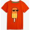 Graphic Short Sleeve Tee, Orange - T-Shirts - 1 - thumbnail