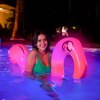 Illuminated LED Flamingo Ride-On Noodle, Pink - Pool Floats - 2 - thumbnail