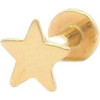 Star Flat Back Single Stud Earring in 14k Gold - Earrings - 1 - thumbnail