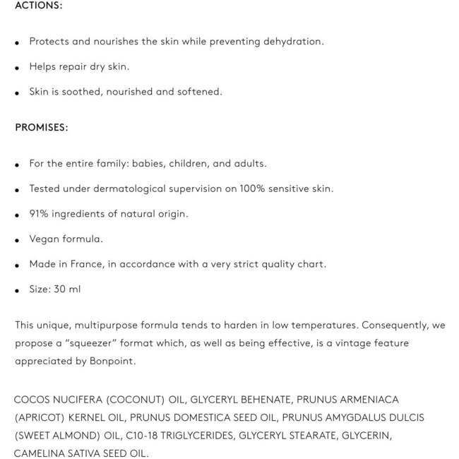 BONPOINT Soothing and Healing SOS Balm - 30ml - Body Lotions & Moisturizers - 3