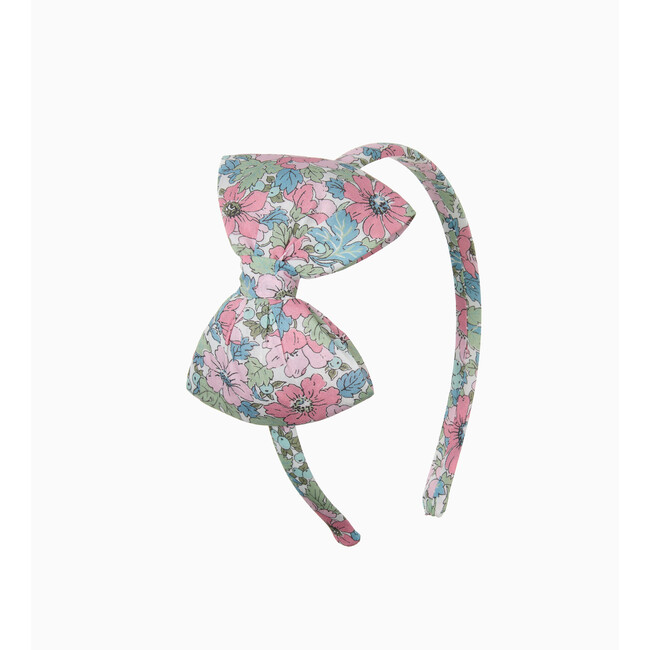 Liberty Pink Dalhia Big Bow Headband, Pink Dahlia
