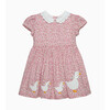 Cherry Ditsy Petal Collar Duck Dress, Red - Dresses - 1 - thumbnail