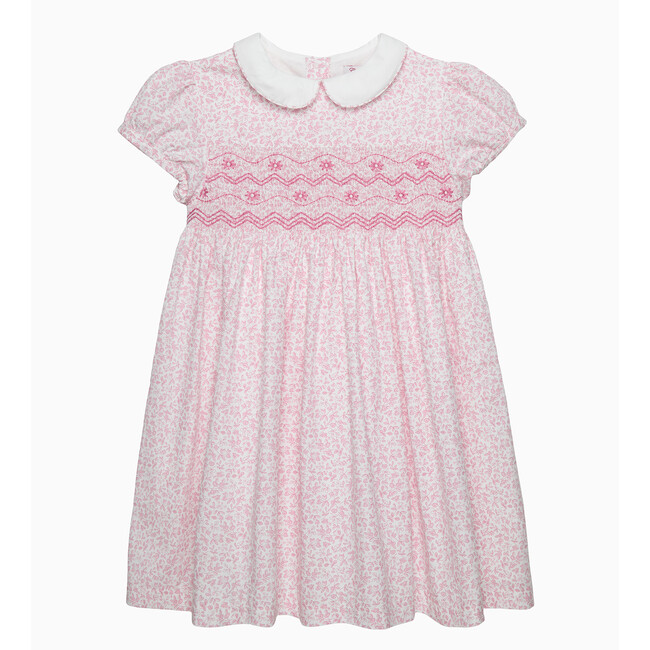 Catherine Smocked Dress, Pink Floral
