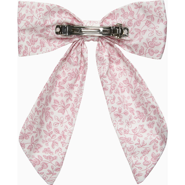 Catherine Hair Bow With Tails Pink Floral
