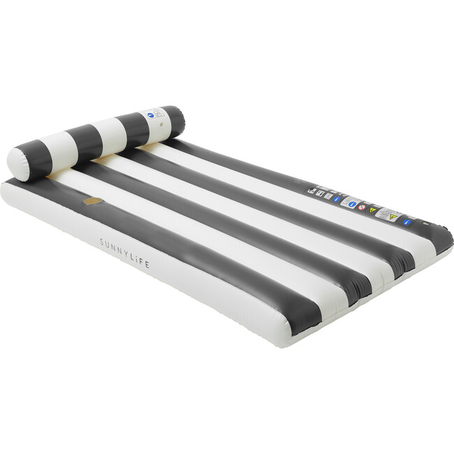 Luxe Lilo, Black Stripe - Pool Floats - 1