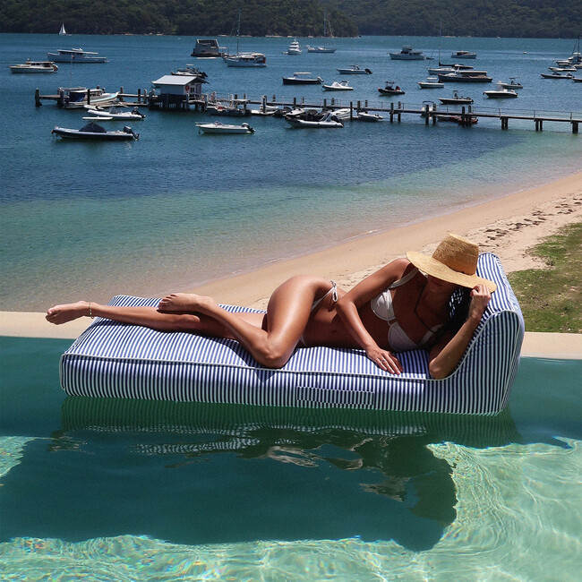 Luxe Lie-On Lounger: Le Weekend, Navy - Pool Floats - 3