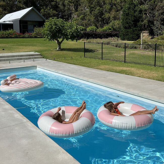 Luxe Tube Pool Ring: Stole My Heart, Pink Stripe - Pool Floats - 4