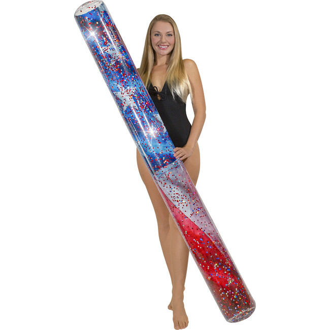 Stars & Stripes RealPrint Super Noodle with Glitter, Multi - Pool Floats - 1