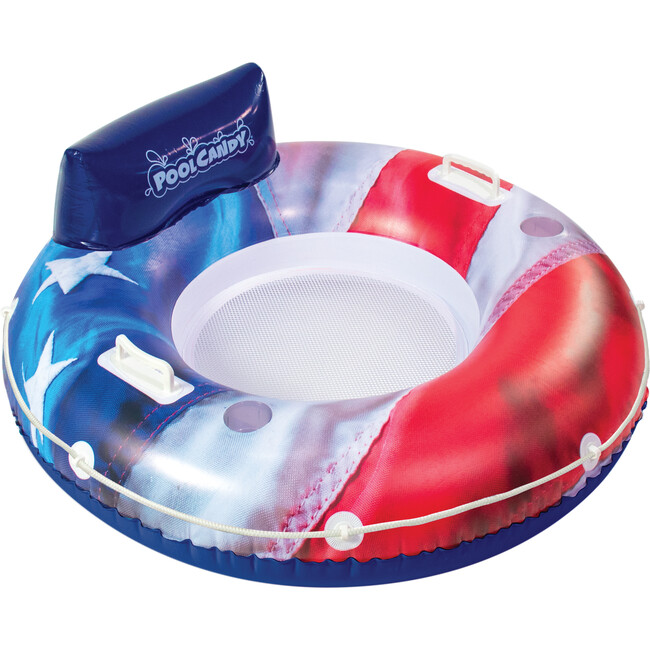 Stars & Stripes RealPrint River Tube with Back Rest, Multi