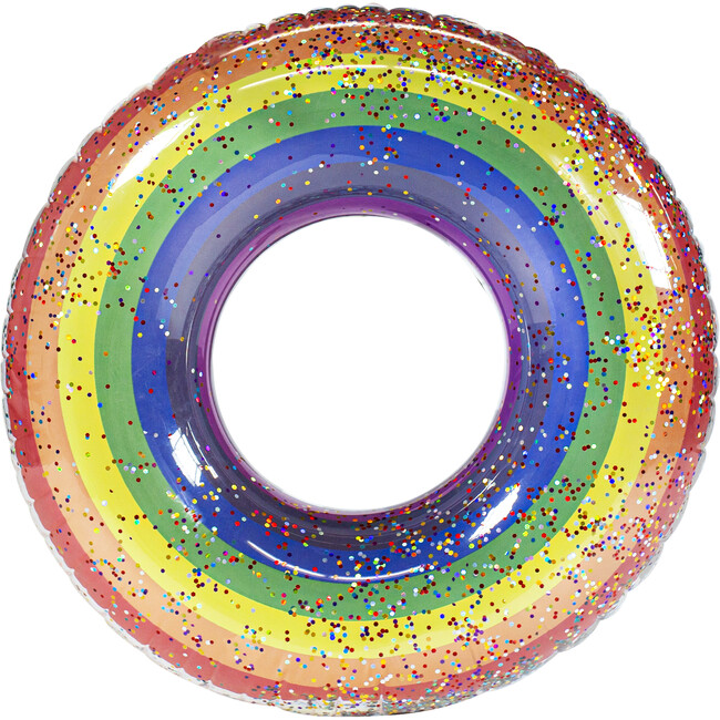 Jumbo 48"  Pool Tube, Classic Rainbow Glitter