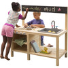 Wooden Mud Kitchen Sensory Play Station with Metal Accessories - Water Toys - 1 - thumbnail
