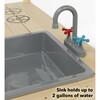 Wooden Mud Kitchen Sensory Play Station with Metal Accessories - Water Toys - 6