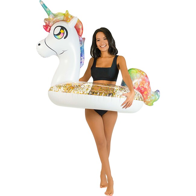 Glitter Unicorn 42" Beach & Pool Tube, Multi