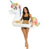Glitter Unicorn 42" Beach & Pool Tube, Multi - Pool Floats - 1 - thumbnail