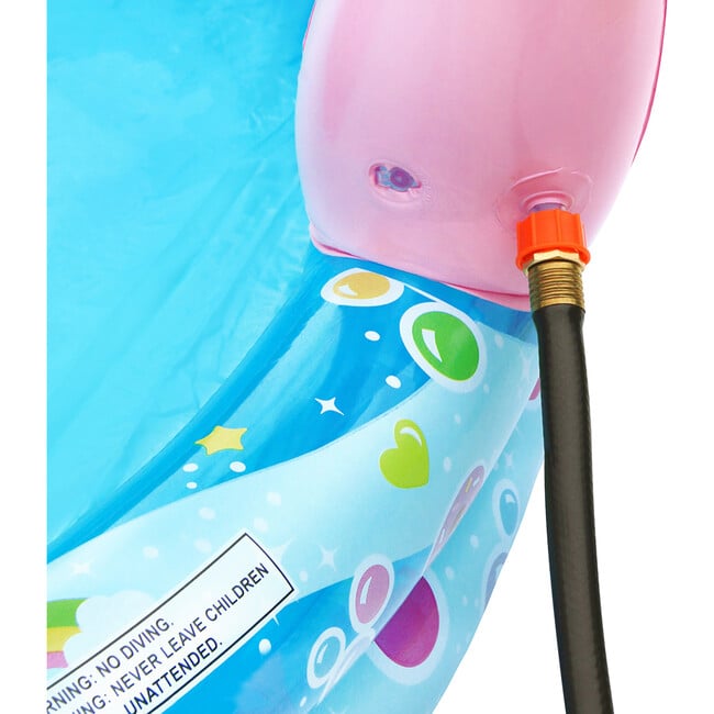Spray N Splash Unicorn Pool w/ Inflatable Water Slide - Pool Toys - 8