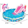 Spray N Splash Unicorn Pool w/ Inflatable Water Slide - Pool Toys - 9
