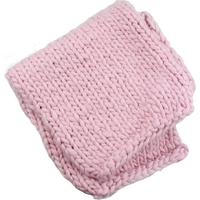 Thick Knit Blanket, Pink - Other Accessories - 1
