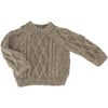 Fisherman Knit Sweater, Flax - Sweaters - 1 - thumbnail