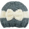 Sabrina Bow, Gray with Cream - Hats - 1 - thumbnail
