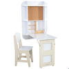 Arches Floating Space-Saving Wood Wall Desk & Chair - White - Desks - 1 - thumbnail