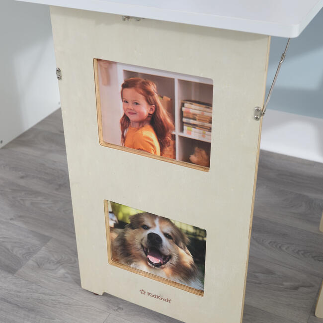 Arches Floating Space-Saving Wood Wall Desk & Chair - White - Desks - 4