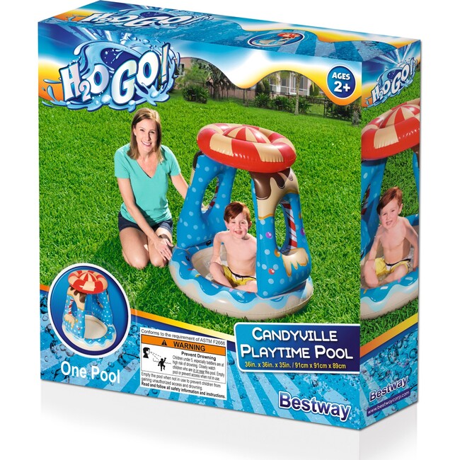 H2OGO! 36" x 36" x 35" Candyville Playtime Pool - Outdoor Games - 3
