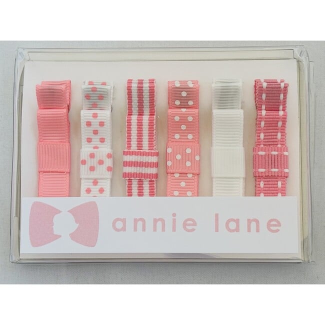 Six Bows Box Set, Pink/white