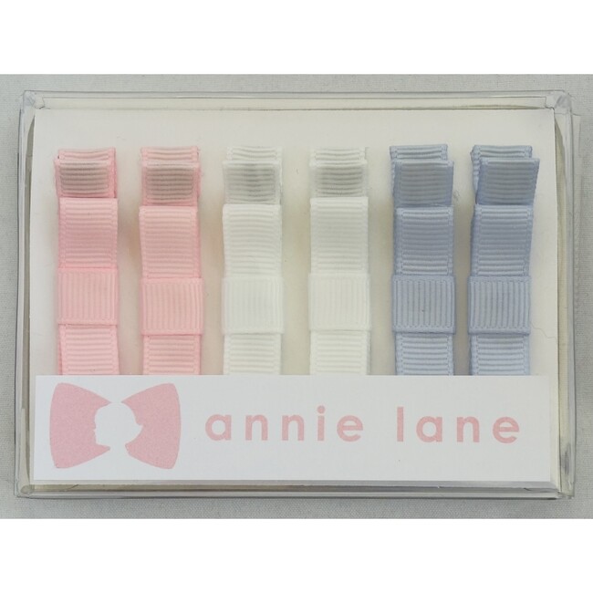 Six Bows Box Set, Pink/white/blue pairs