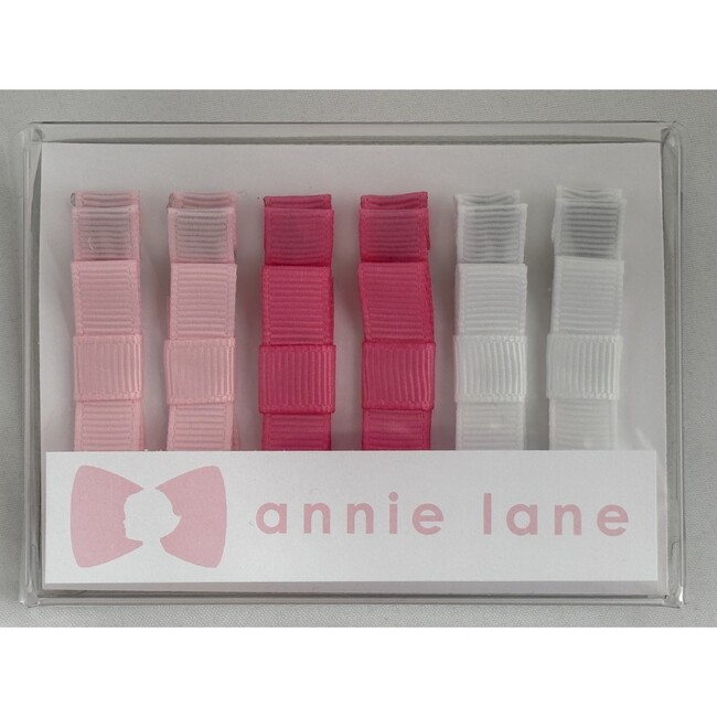 Six Bows Box Set, Pink/hot pink/white pairs