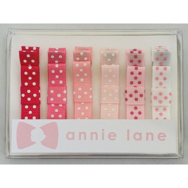 Six Bows Box Set, Pink polka dot