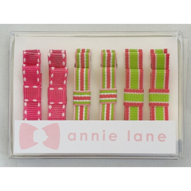 Six Bows Box Set, Hot pink/green pairs
