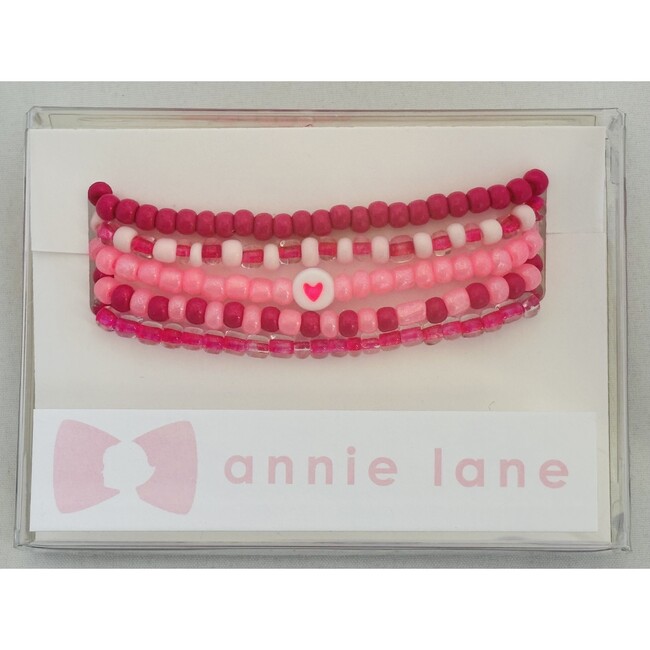 Set of Five Bracelets, Pink