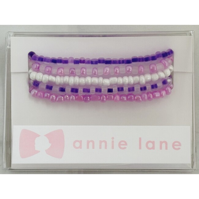 Set of Five Bracelets, Purple