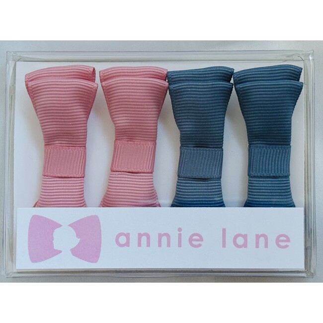 Four Bows Box Set, Dusty rose/blue