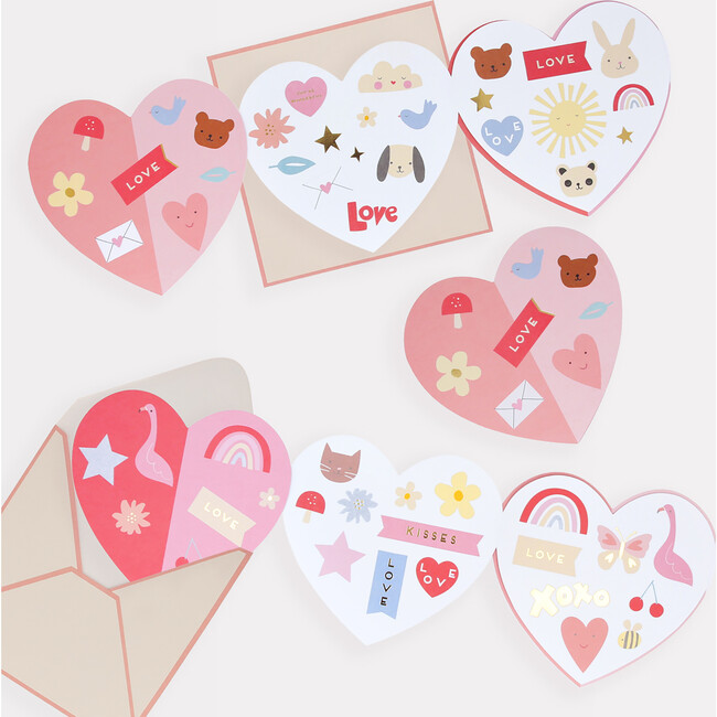 Heart Concertina Valentine Cards