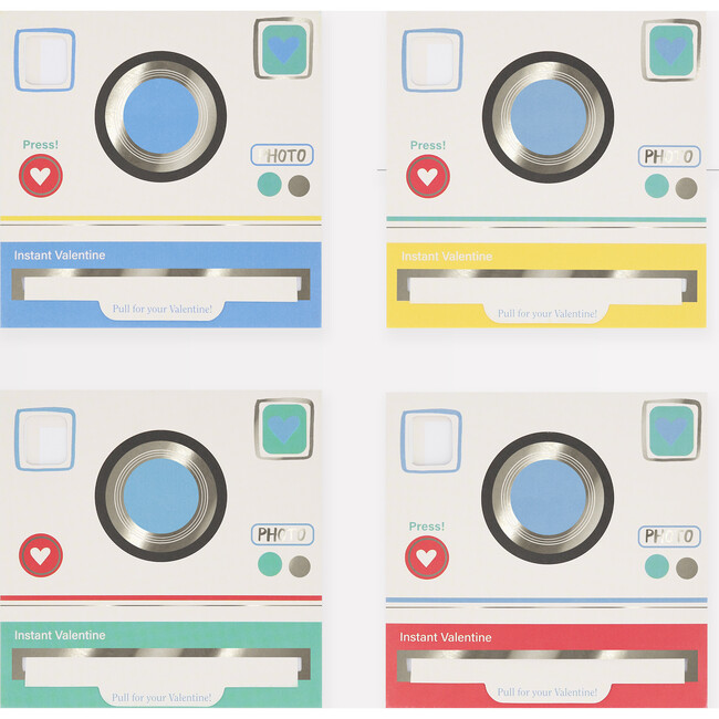 Instant Camera Kids Valentine's Cards & Stickers Set - Paper Goods - 3