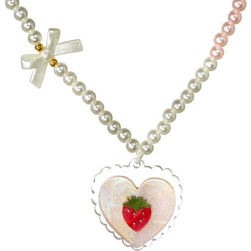 Sweetheart Strawberry Shimmer Necklace