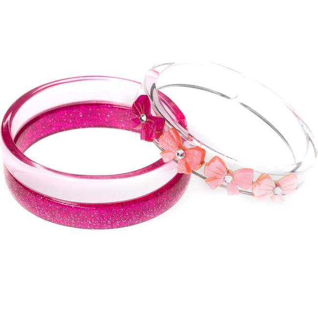 Bows Shimmer Pink Bangles