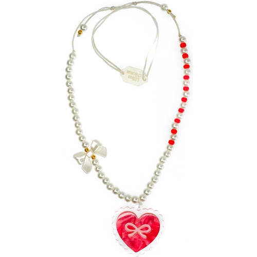 Sweetheart Bow Pearl Necklace