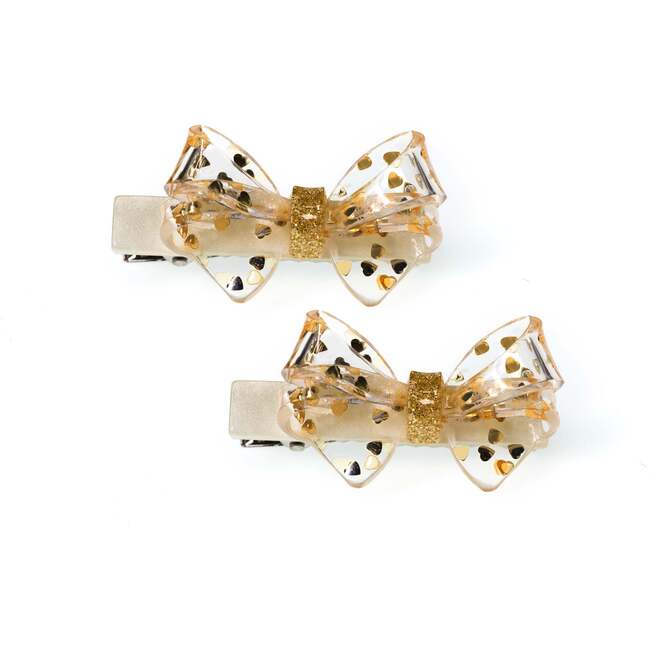 Bow Gold Glitter Hair Clip