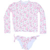 Two Piece Rashguard, Roses And Stripes - Two Pieces - 1 - thumbnail