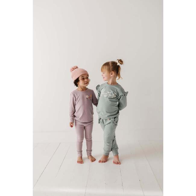 Ruffle Sweatshirt Misty Rose Butterfly