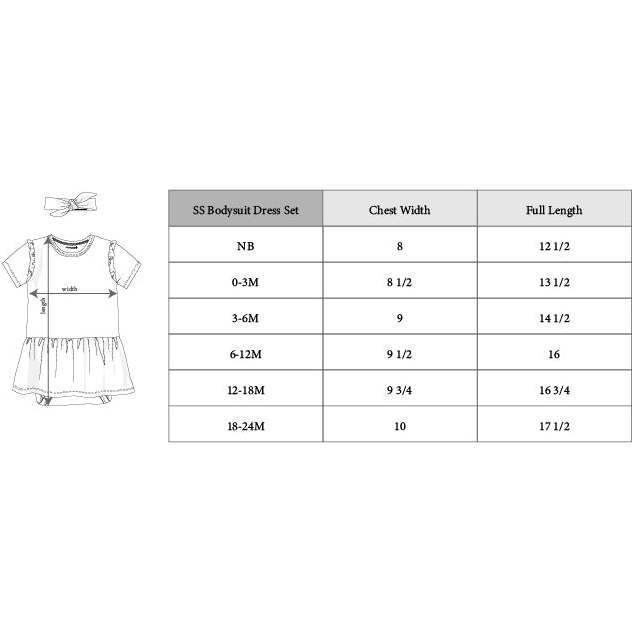 Girl's Short Sleeve Bodysuit Dress Set Checker in Burlwood