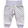 Fleece Sweatpants Lavender Cloud Checkered - Sweatpants - 1 - thumbnail