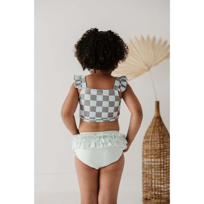 Girl's Two-Piece Swimsuit Checker in Burlwood