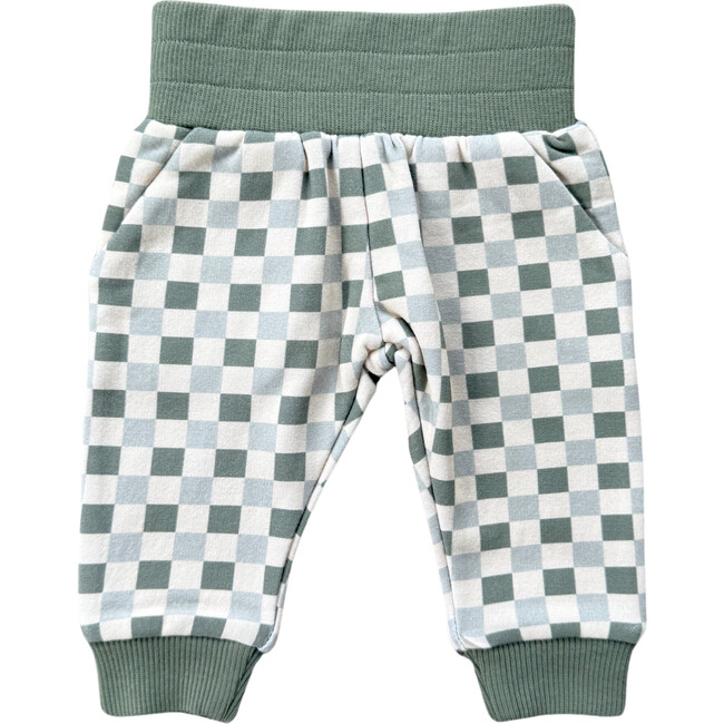 Fleece Sweatpants Fern Checkered